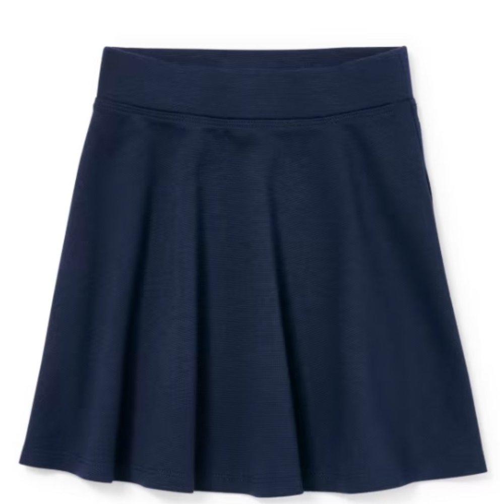 10/12 - Girls Uniform Ponte Knit Skort - Tidal- Navy
